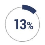 13% of our team