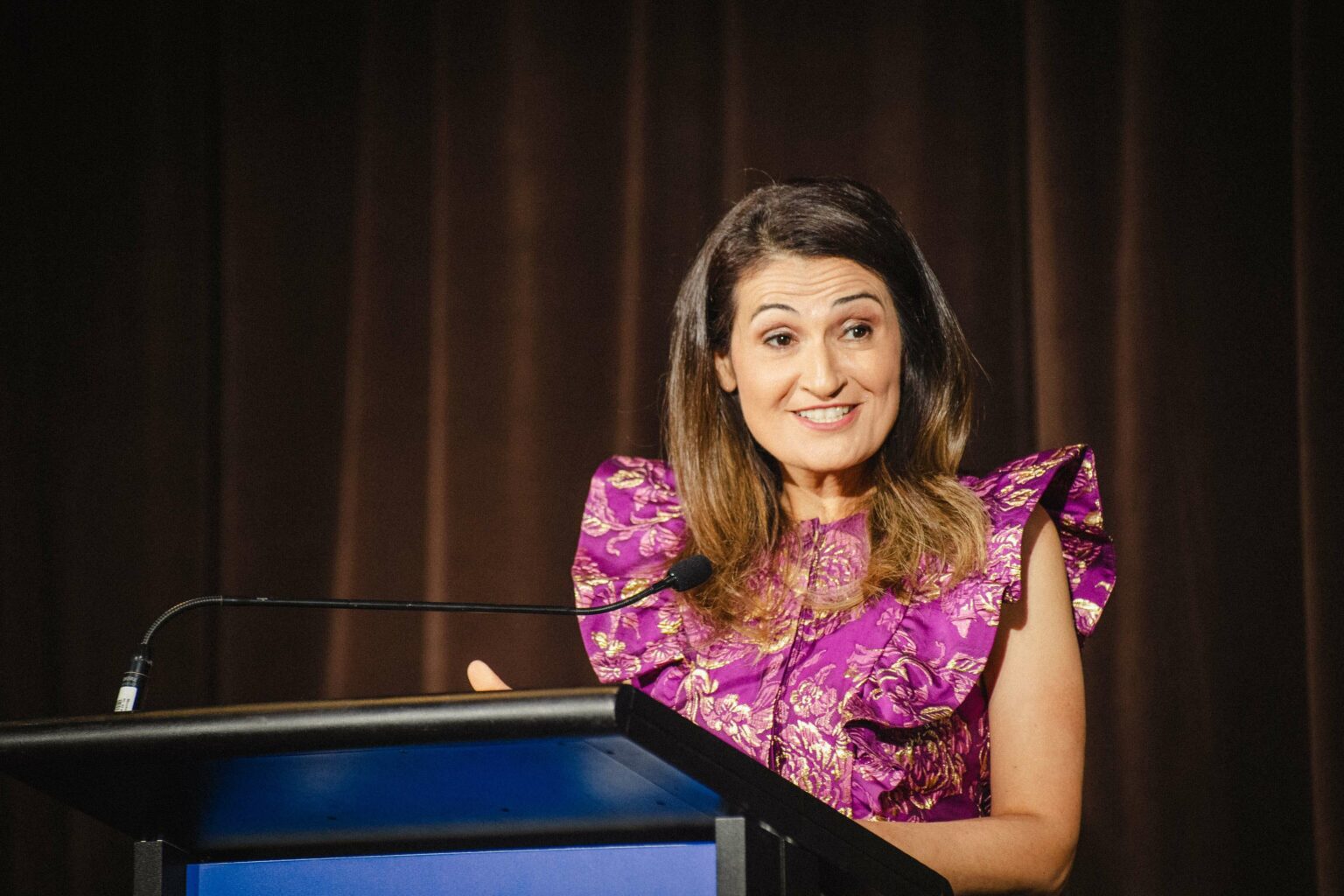 Patricia Karvelas, moderator at the 2024 Diversity Debate, addresses the audience.