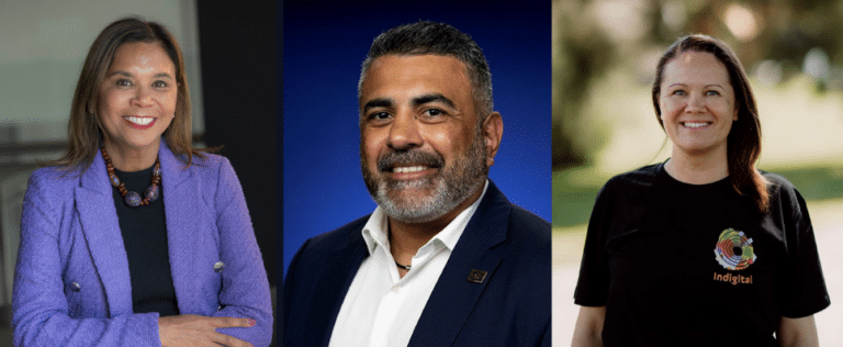 Dr Terri Janke, Mr Justin Mohamed and Mikaela Jade