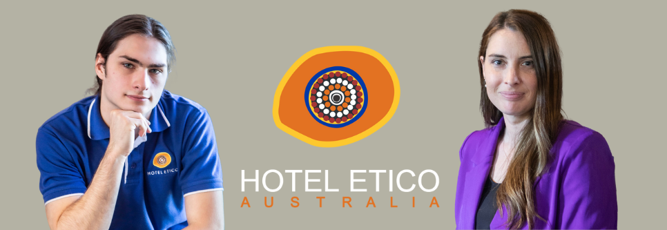 Image of Saraya and Quin and Hotel Etico Australia logo